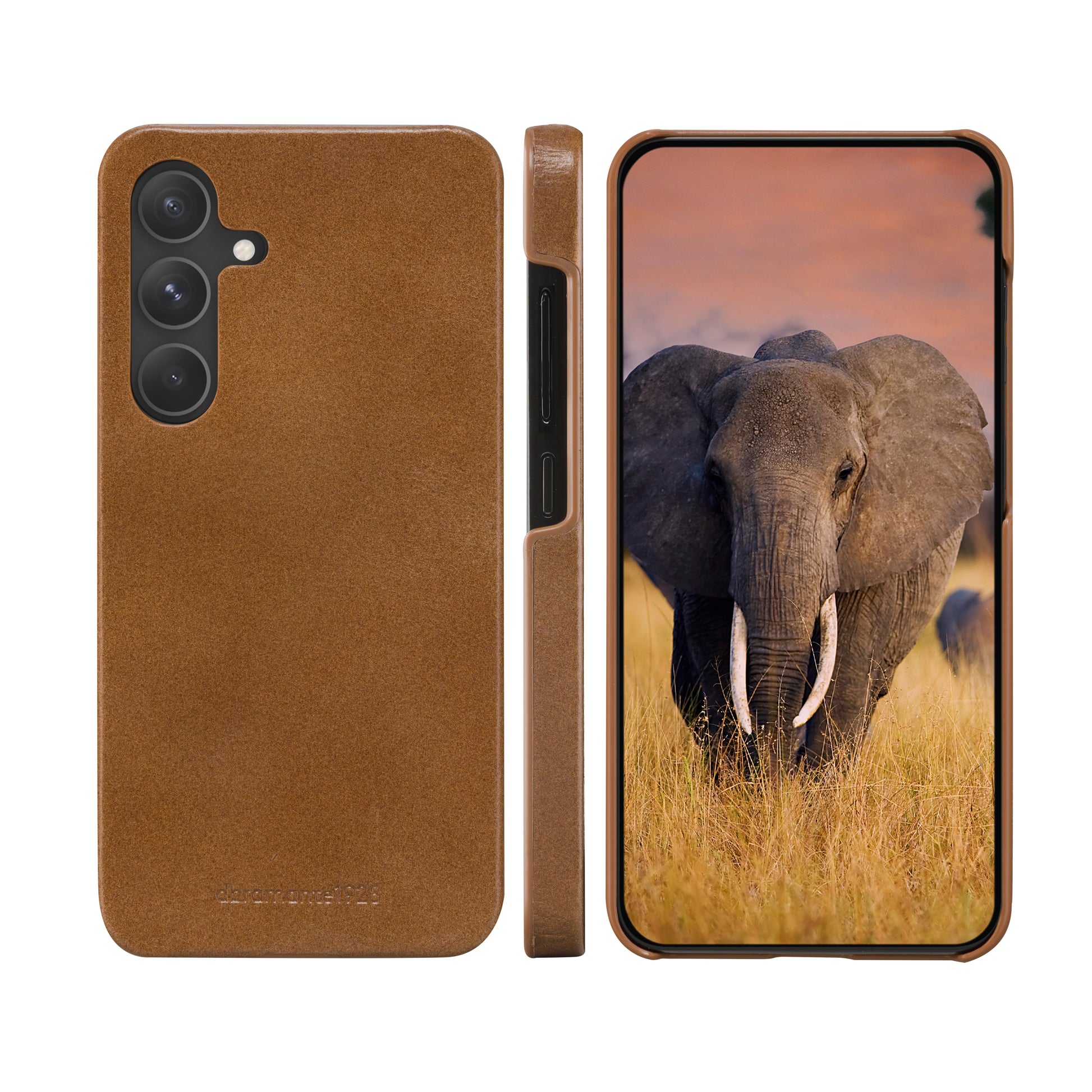 dbramante1928 Lynge Folio – für Samsung Galaxy A55 5G, 3 Kartenfächer, Leder, Tan