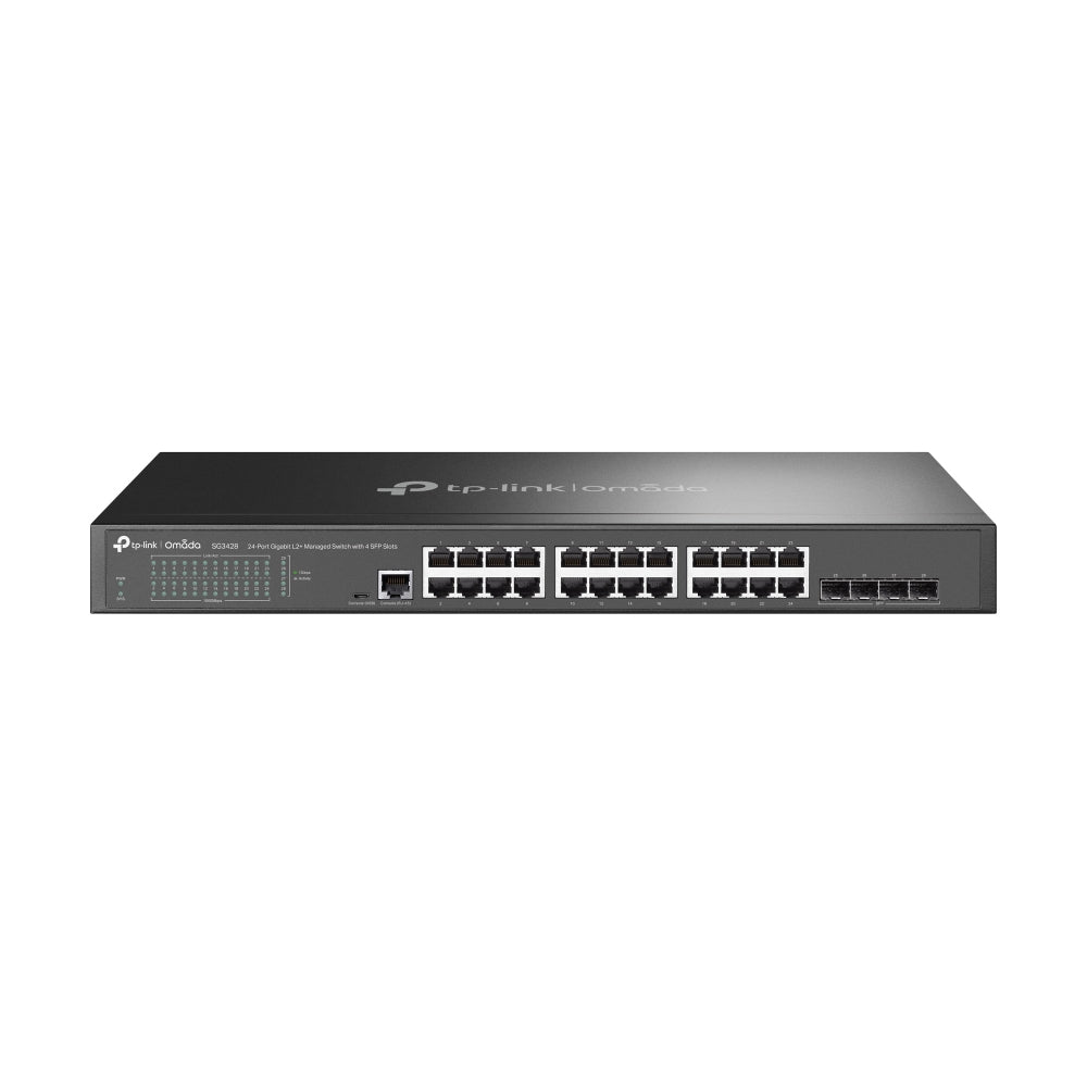 TP-Link SG3428 – Verwalteter L2/L3 Switch – 24× 1G, 4× SFP, 19", 1U