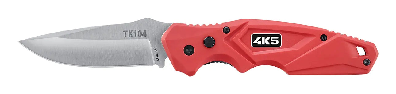 Laserliner TK 104 – Einziehbarer Abbrechmesser mit Sperre, Rot, inkl. 5 Klingen