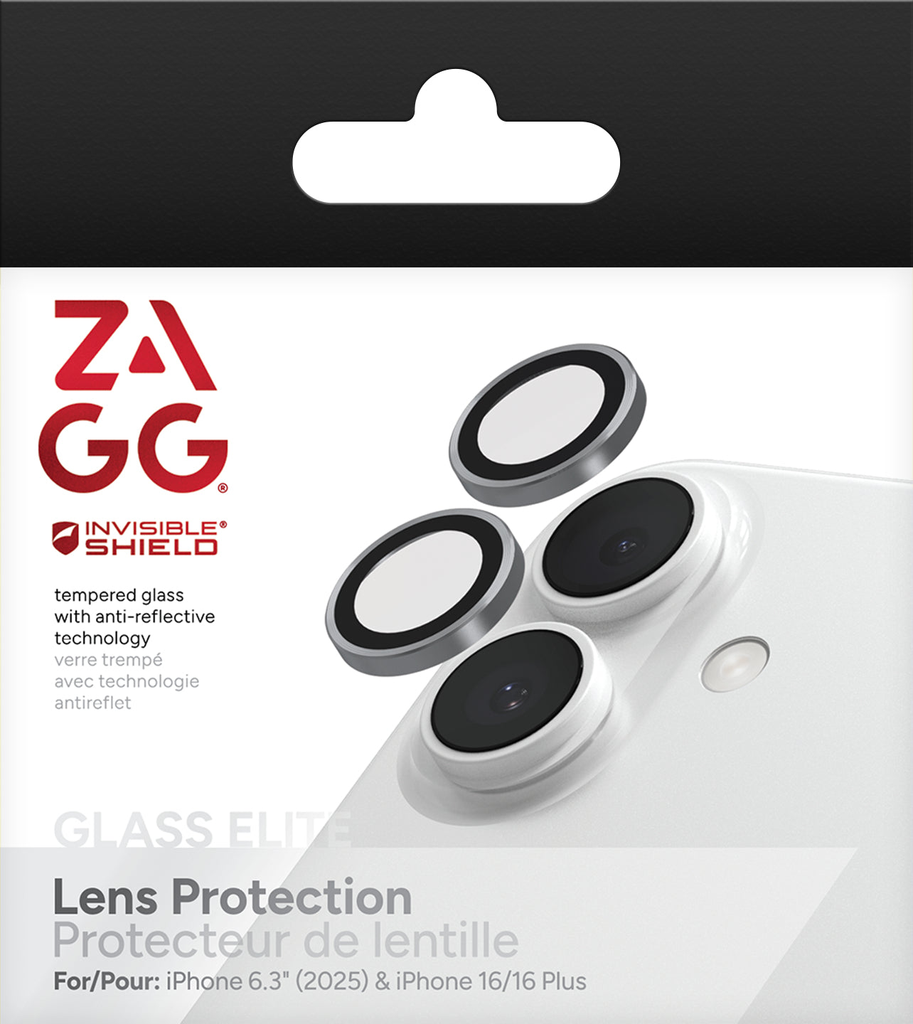 ZAGG Displayschutz (Panzerglas), Kratzresistent – für iPhone 17/16/16+ – 2er-Pack