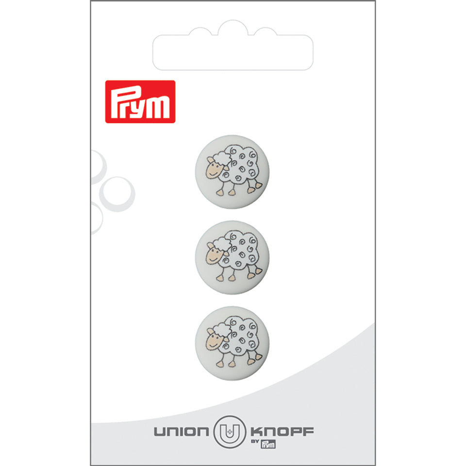 Prym Knöpfe Ø 15 mm – Polyester, Weiss, 3 Stück