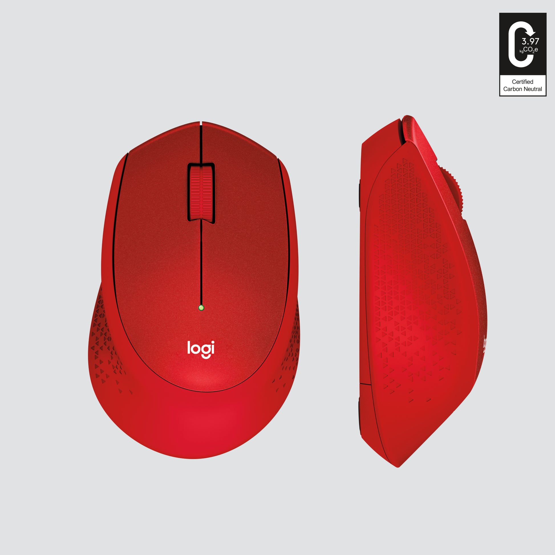 Logitech M330 Silent Plus Maus – kabellos, 2,4 GHz, Silent-Tasten, Rot