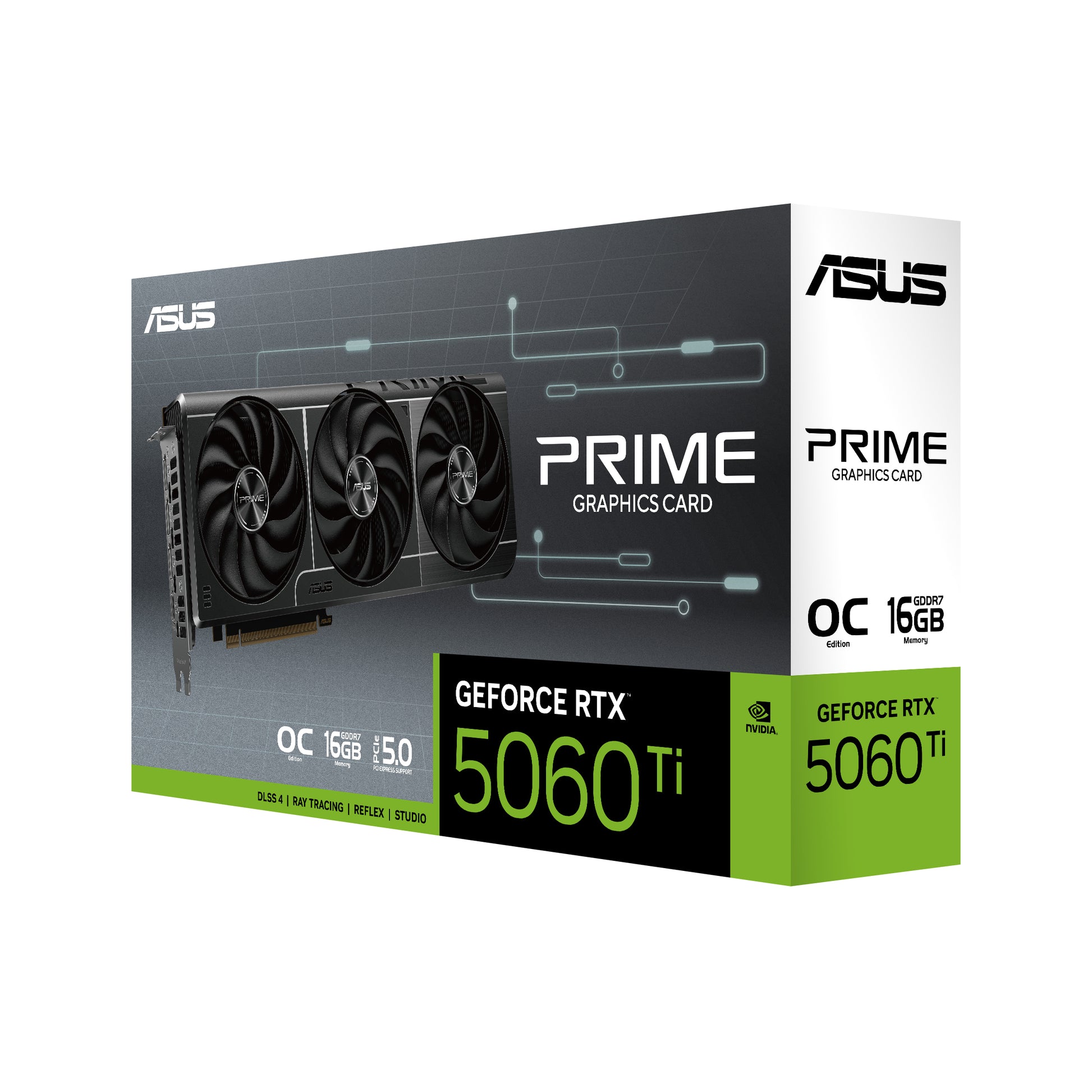 ASUS PRIME-RTX5060TI-O16G – PCIe Grafikkarte – 3×DP, 1×HDMI, PCIe 5.0, 1×8-polig