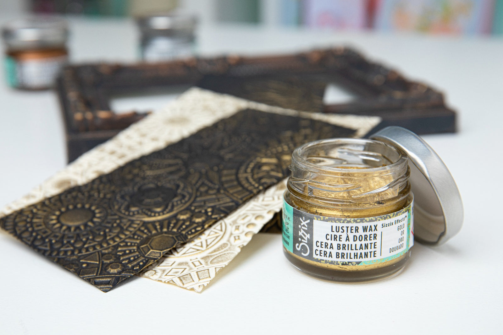 Sizzix Glanzwachs – Gold – 20 ml, Dose