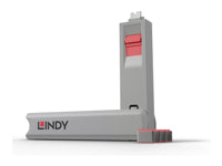 LINDY USB-C-Portblocker (Schlüssel) – Rot