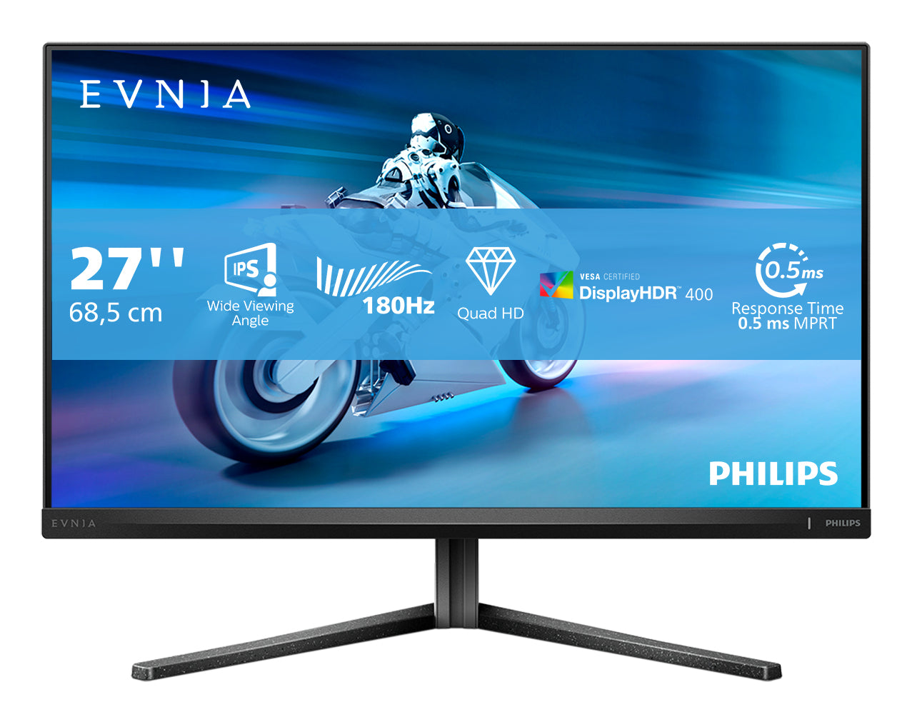 Philips 27M2N5500/00 – Monitor, 27", IPS, 180 Hz, 350 cd/m², G-Sync, VESA 100 × 100, Schwarz