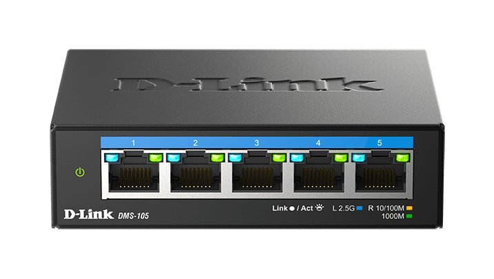 D-Link DMS-105/E – Switch – 5×2.5G, L2