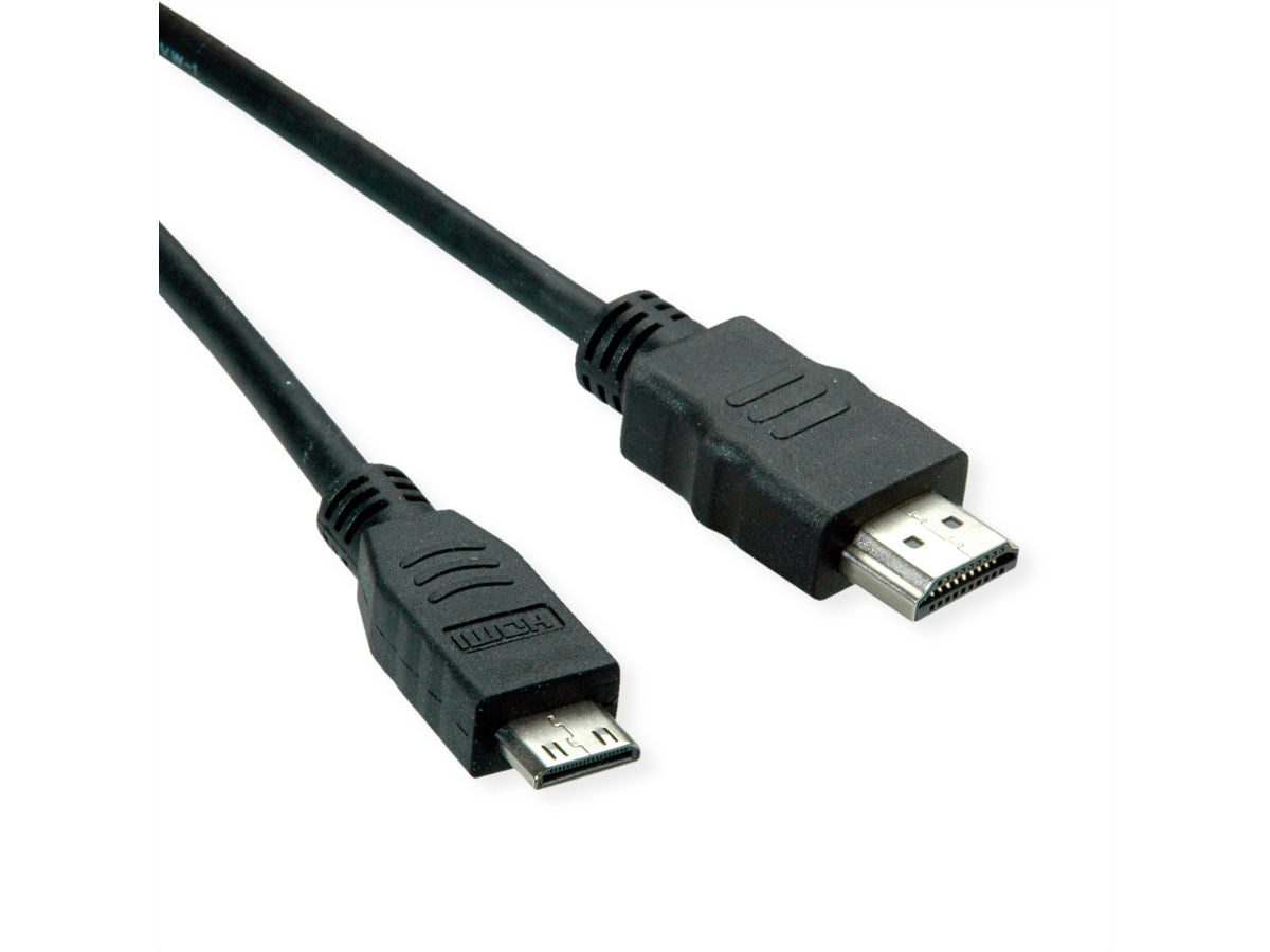 ROLINE GREEN Mini HDMI auf HDMI Kabel HDMI High Speed – 4K 30 Hz – 2 m – ARC, Ethernet