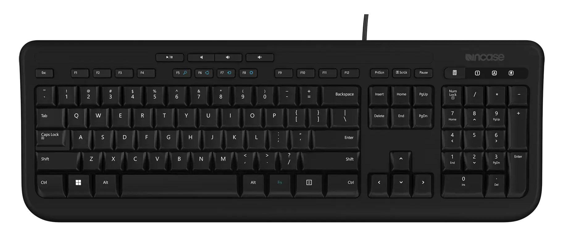 Incase Wired Keyboard 600 – Tastatur – kabelgebunden, USB – QWERTY (Nordisch) – Schwarz