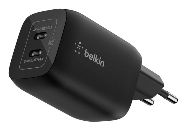 Belkin Ladegerät – 65 W, 2× USB-C, GaN
