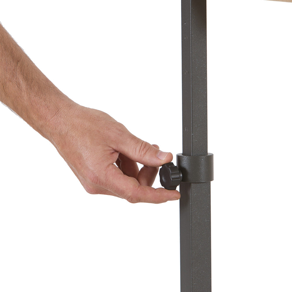 Rocada Boden-Prospektständer NAT0706 – für A3, 1 Fach, Schwarz, Melamin/Stahl, 400×300×1020 mm