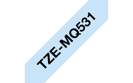 Brother Schriftband – 12 mm × 4 m, hellblau, schwarz, TZe