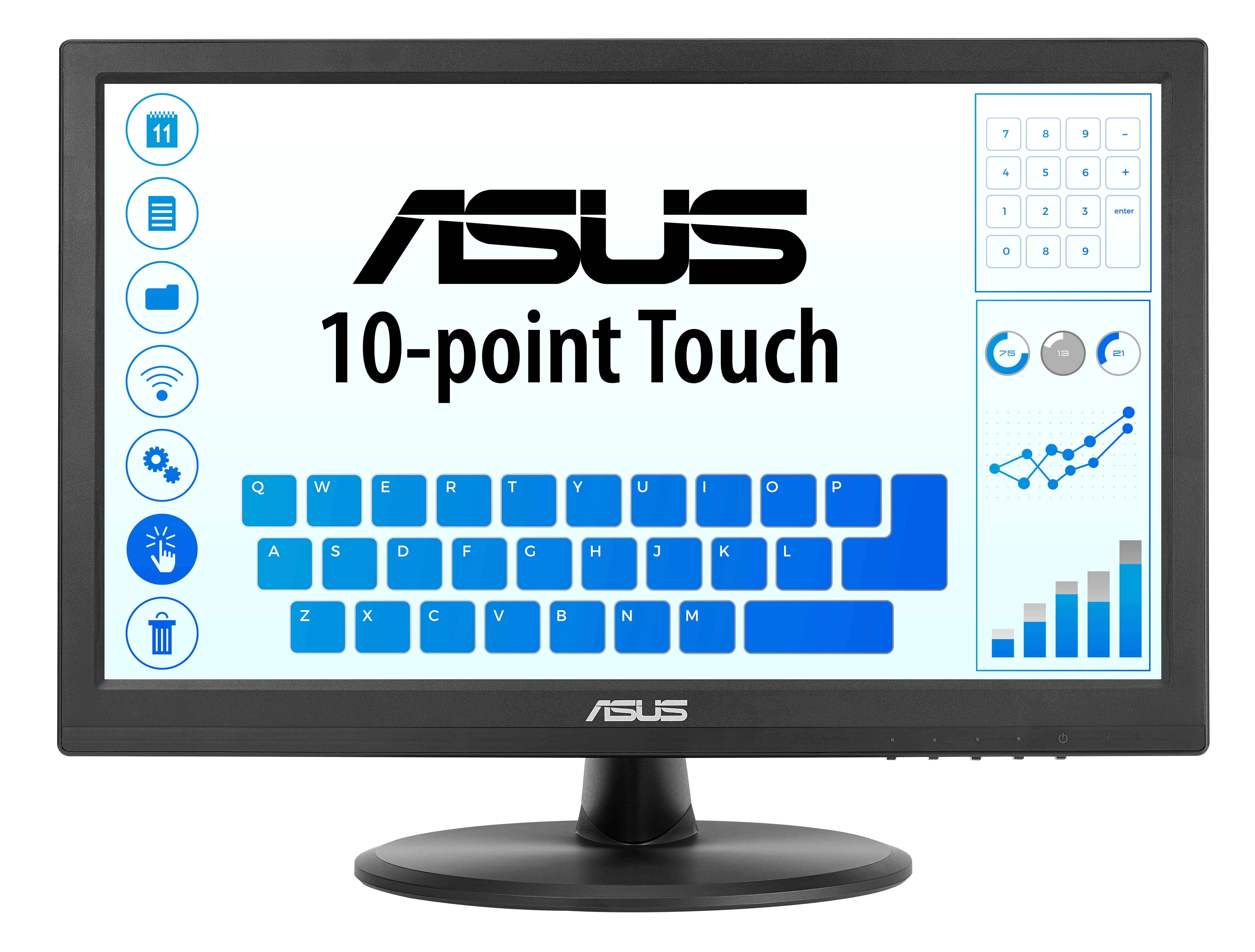 ASUS 169He – Interaktives Touch-Display 15,6" – Full HD (1920 × 1080), IPS, PCAP-Touch (10-Punkt), blendfrei