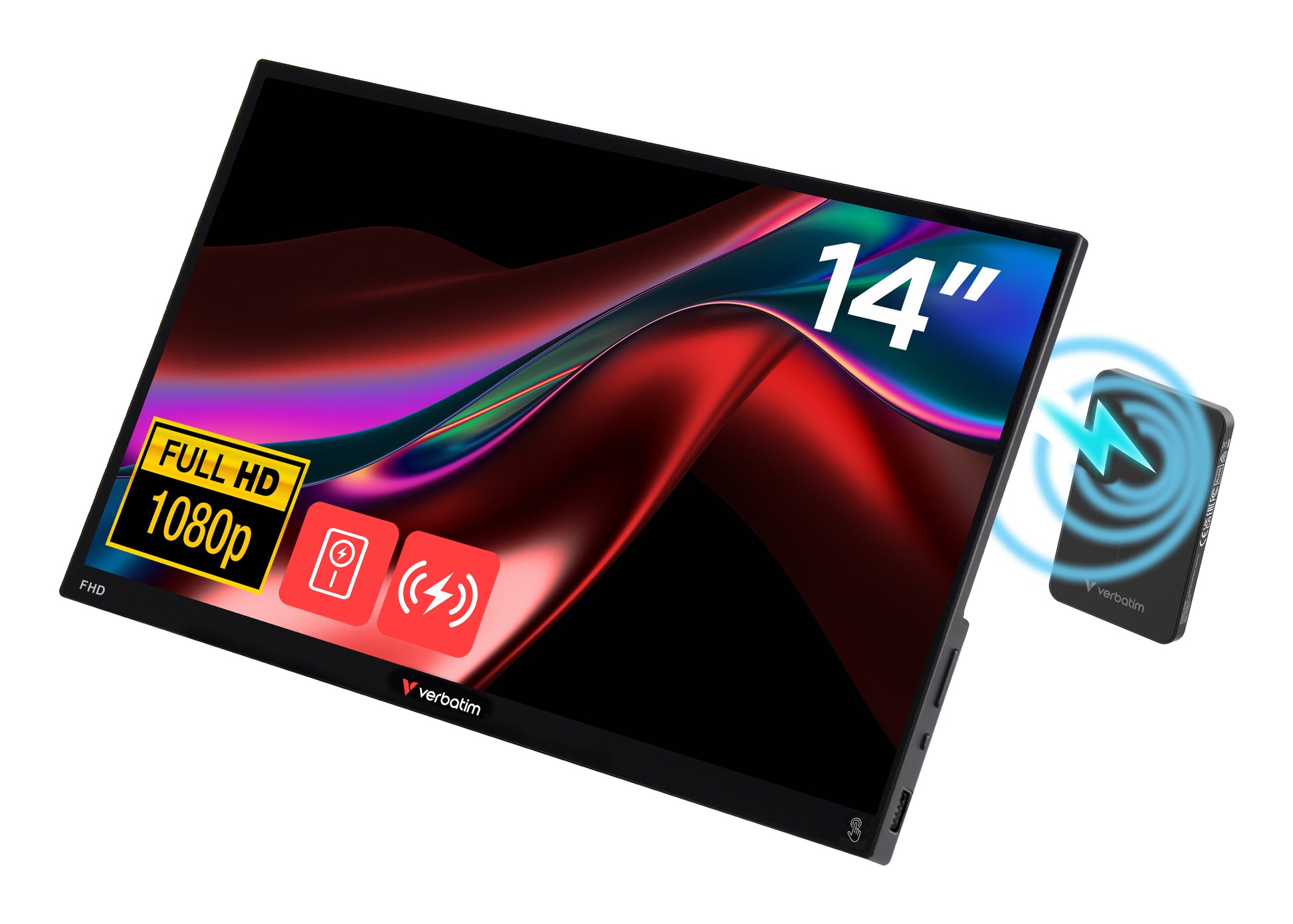 Verbatim Port Touchscreen 14 Wireless – 14" Touch, 1920 × 1080 (Full HD), IPS, HDR