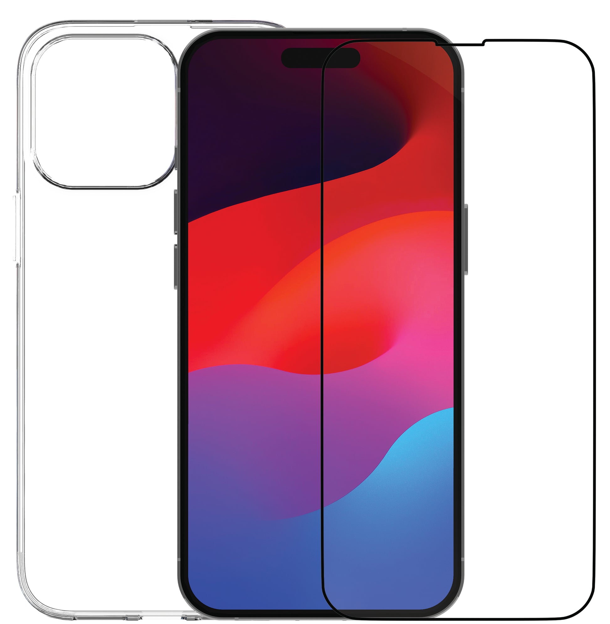 dbramante1928 Backcover – für Apple iPhone 15 Pro, Transparent, Eingebauter Displayschutz