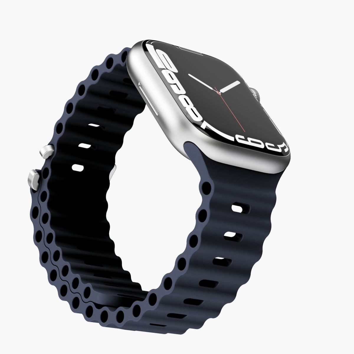 Vonmählen Wave Band 2 – Armband – für Apple Watch (diverse Grössen), Navy, Elastomer (TPR)
