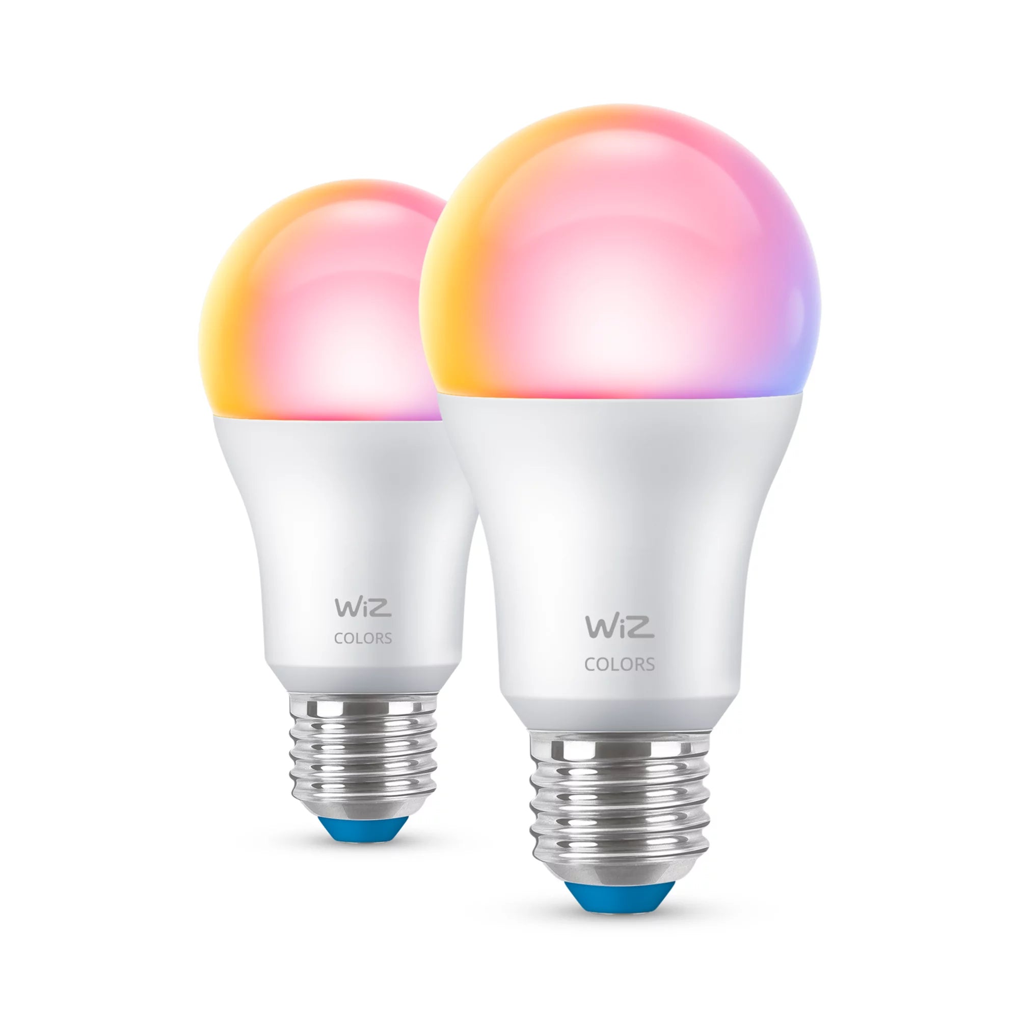 WiZ Smart-Leuchtmittel E27 A60 – RGB+CCT (2200–6500 K), 806 lm, 8,5 W, WLAN – für WiZ – 2 Stk.