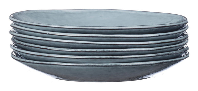 Björn CLOUD Frühstücksteller – Keramik, Hellgrau, Ø 21,5 cm, Höhe 2,5 cm, 6 Stück