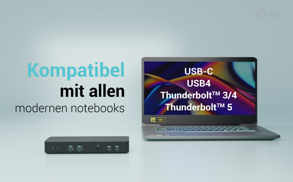 I-TEC Intelligente Triple DS Dockingstation – USB-C, 2× DP, 1× HDMI, 4× USB-A, 2× USB-C, 100 W PD, GbE