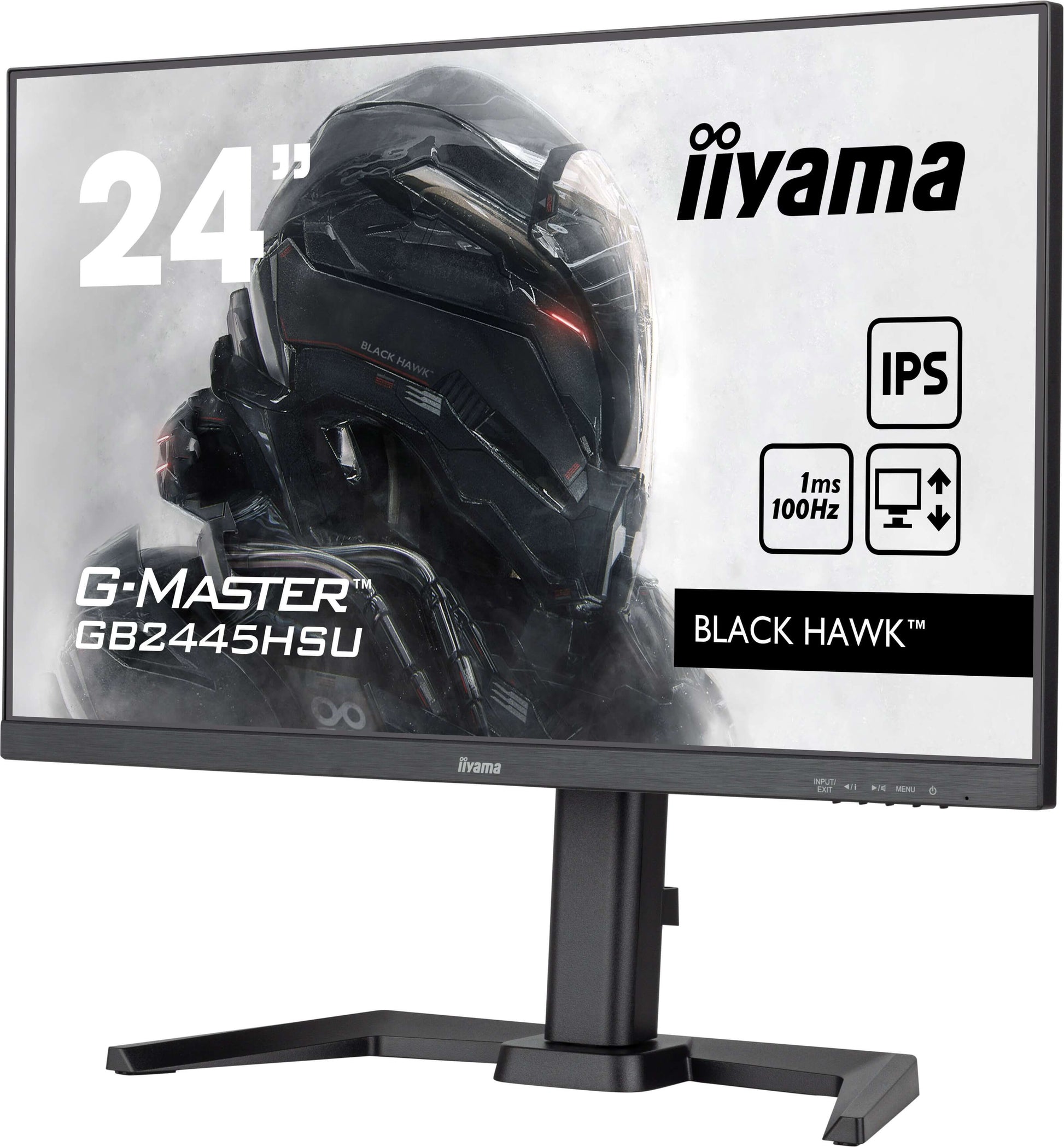 iiyama G-Master – Monitor, 23,8" 1920 × 1080 (Full HD), IPS, 100 Hz, 300 cd/m², Höhenverstellbar (HAS)
