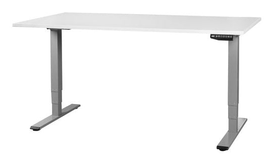 Contini ET225E – Elektrischer Sitz-/Steh-Tisch, 200 × 90 cm, Höhe 64,5–130 cm, 2 Motoren, 100 kg, Grau