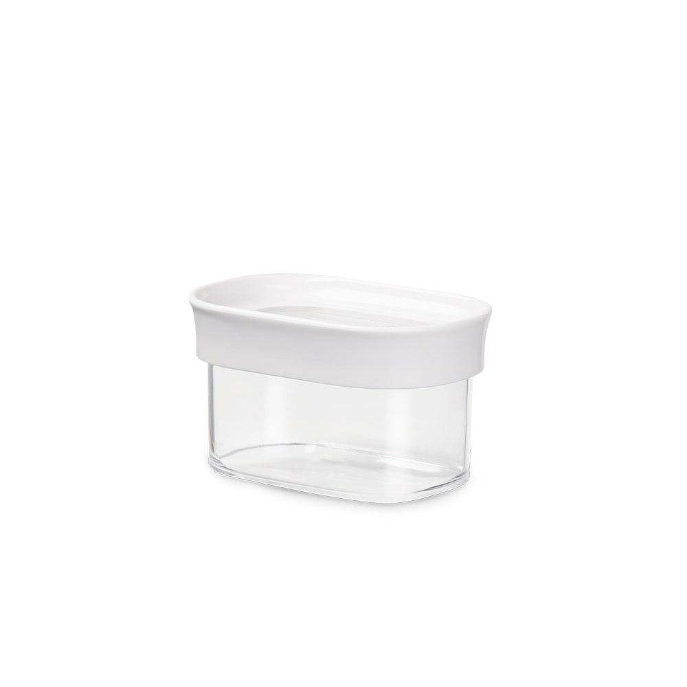 EMSA Vorratsdose 180 ml, 9,9 × 6,9 × 6,5 cm, Kunststoff (MS/TPE), BPA-frei, transparent/weiss