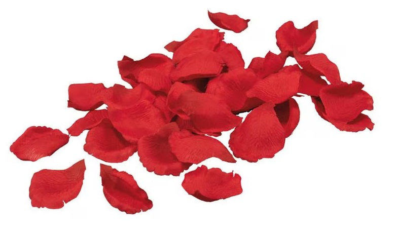 Dekomat AG Dekostoff, Polyester, Rot, Ø 5 cm, 60 Stk., Rosenblütenblätter