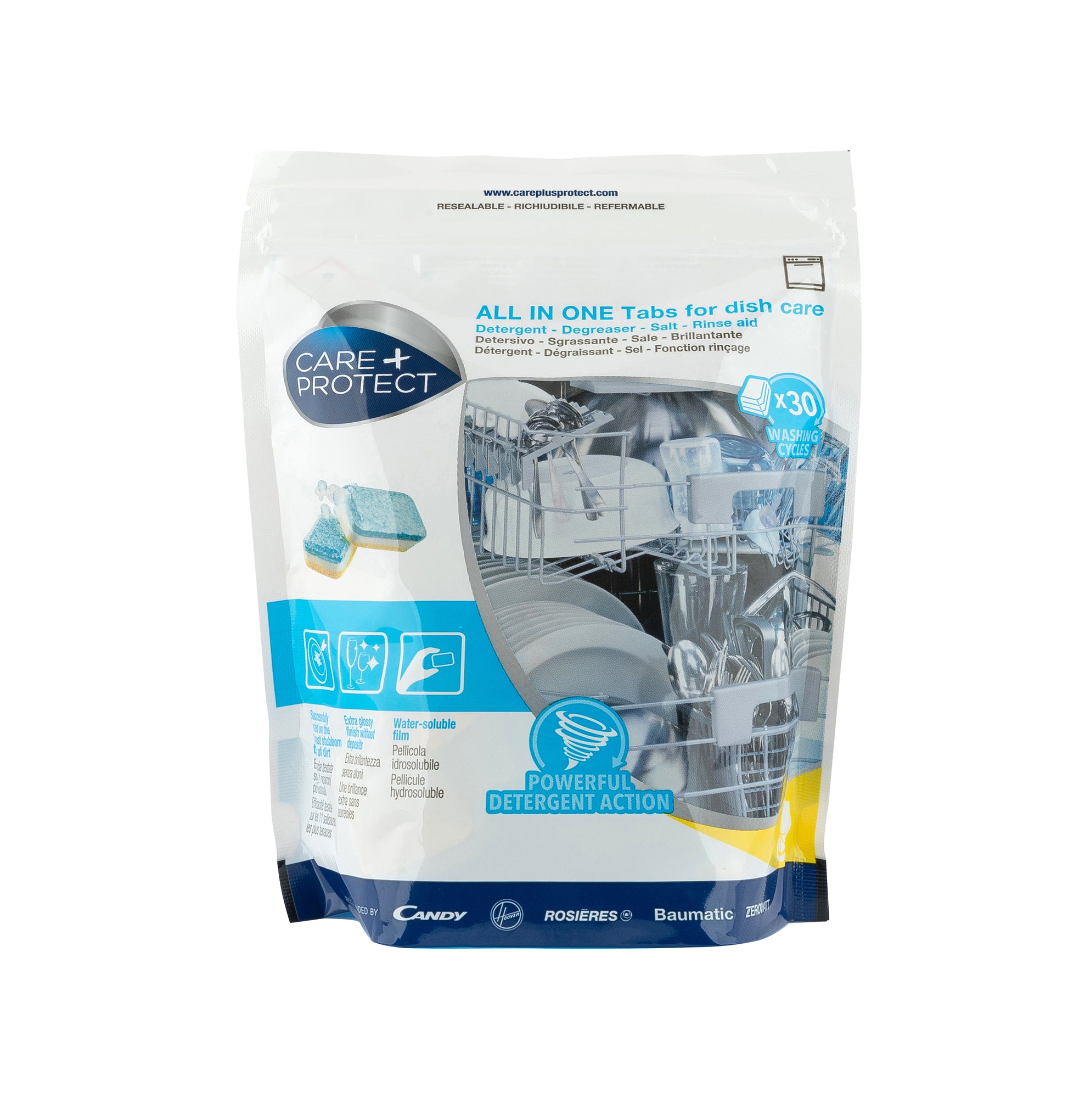 Care + Protect CarePlus Protect Spülmaschinentabs All-in-1 – Zitrone, 30 Tabs