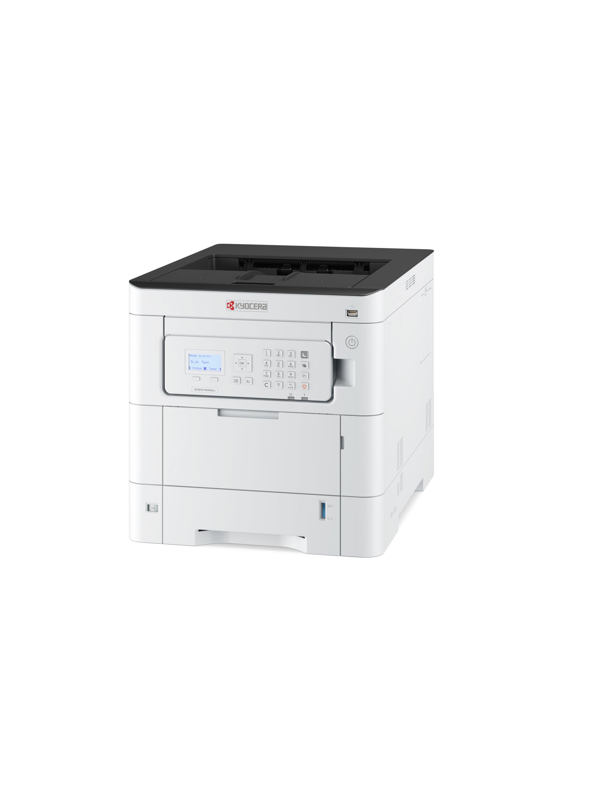 KYOCERA ECOSYS PA3500cx – A4, Farbe, Duplex, 35 S./Min., 1200 × 1200 dpi, LAN/USB, Papier: 650 Blatt