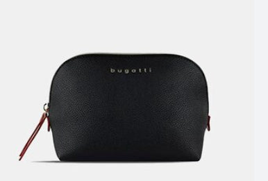 Bugatti cases Bugatti – Kosmetiktasche Ella – 16,5 × 21 × 9 cm – schwarz – Polyurethan (PU)