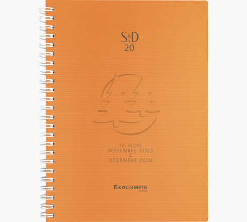 Exacompta SAD 20S – Wochenagenda 2026/27, 1 Woche/2 Seiten, 15,0×16,5 cm, Spiralbindung