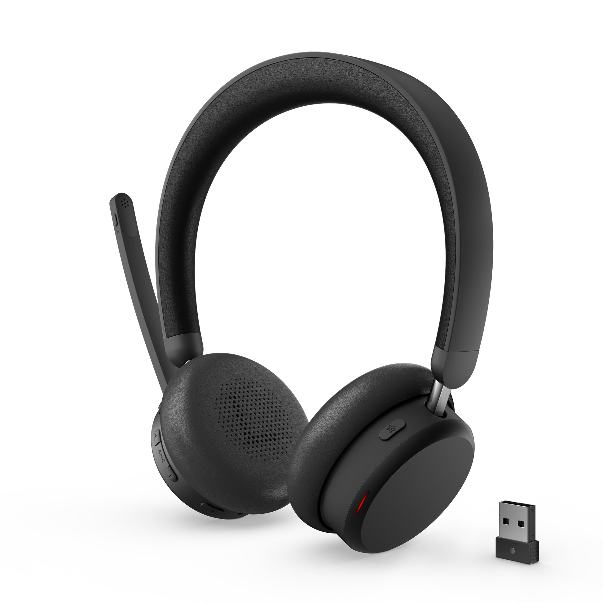 Lenovo 6550 – Duo Headset – Bluetooth, USB‑A – ANC – Schwarz – für Microsoft Teams – bis 60 h