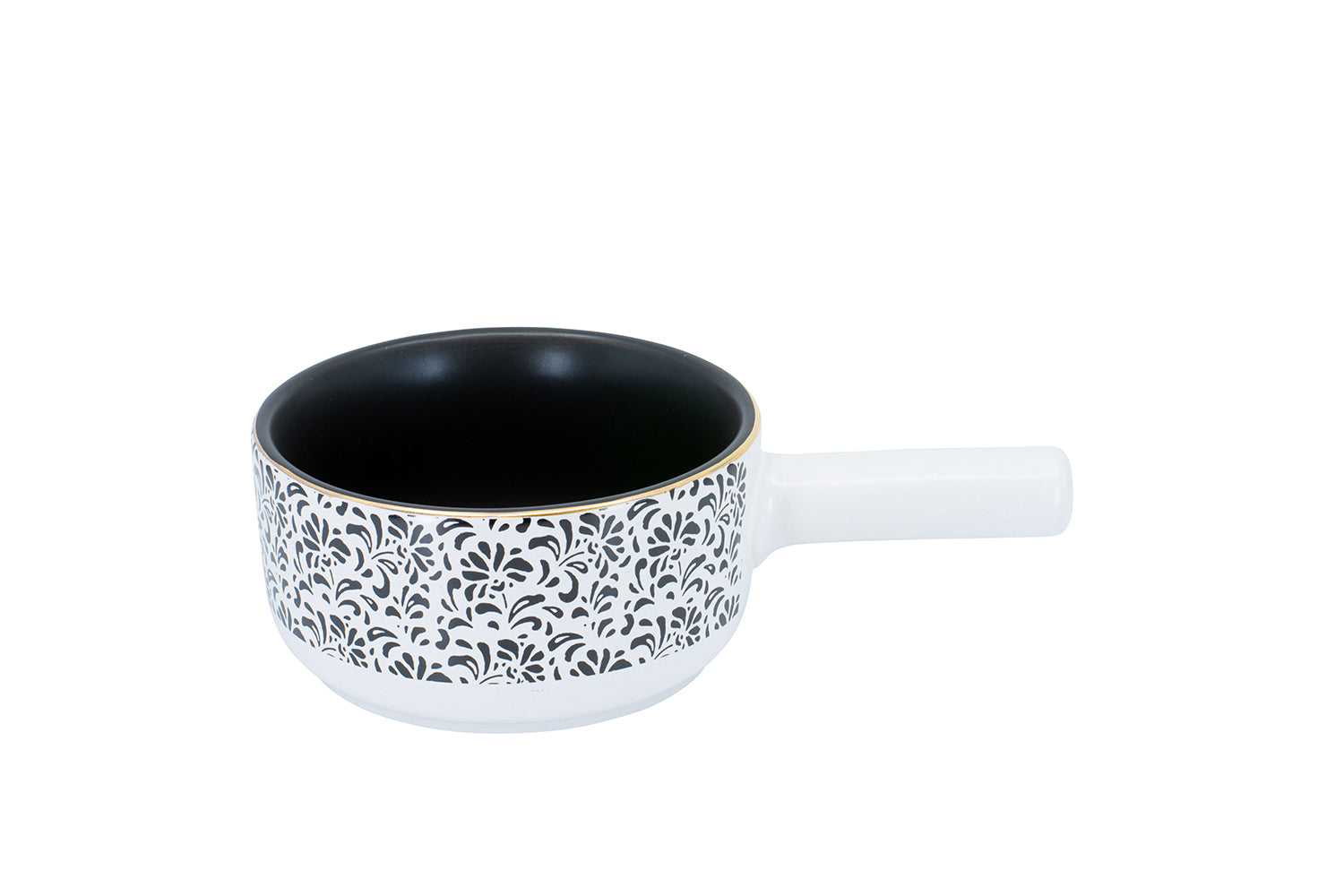 Kadastar Caquelon – Ø 16 cm, Steingut, für Käsefondue, Gas, Weiss
