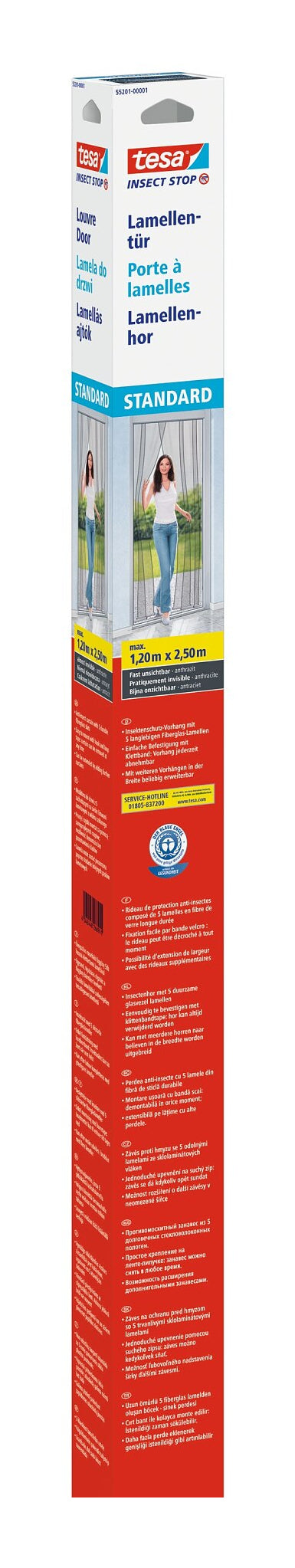TESA STANDARD Lamellentür – Glasfaser – Anthrazit – 950 × 2200 mm
