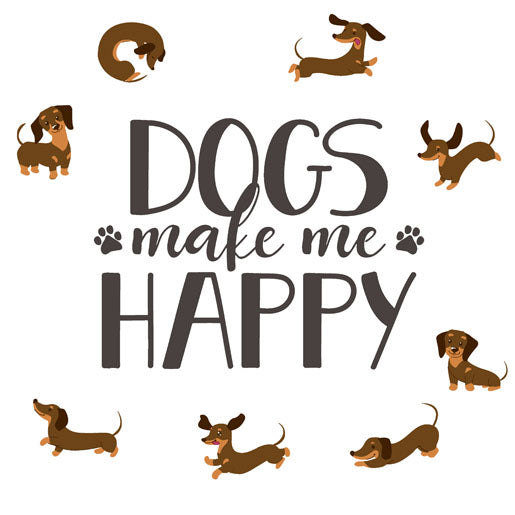 Paper + Design Servietten Dog Happy – mehrfarbig – 33 × 33 cm, 3-lagig – 20 Stück