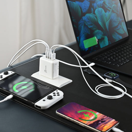 j5create Ladegerät – 70 W, 4× USB-C, GaN