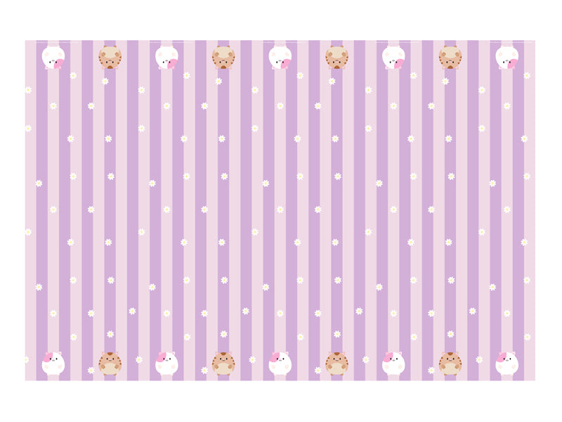 PartyDeco Tischdecke – 180×120 cm, Papier, Rosa/Violett, Gabby's Dollhouse