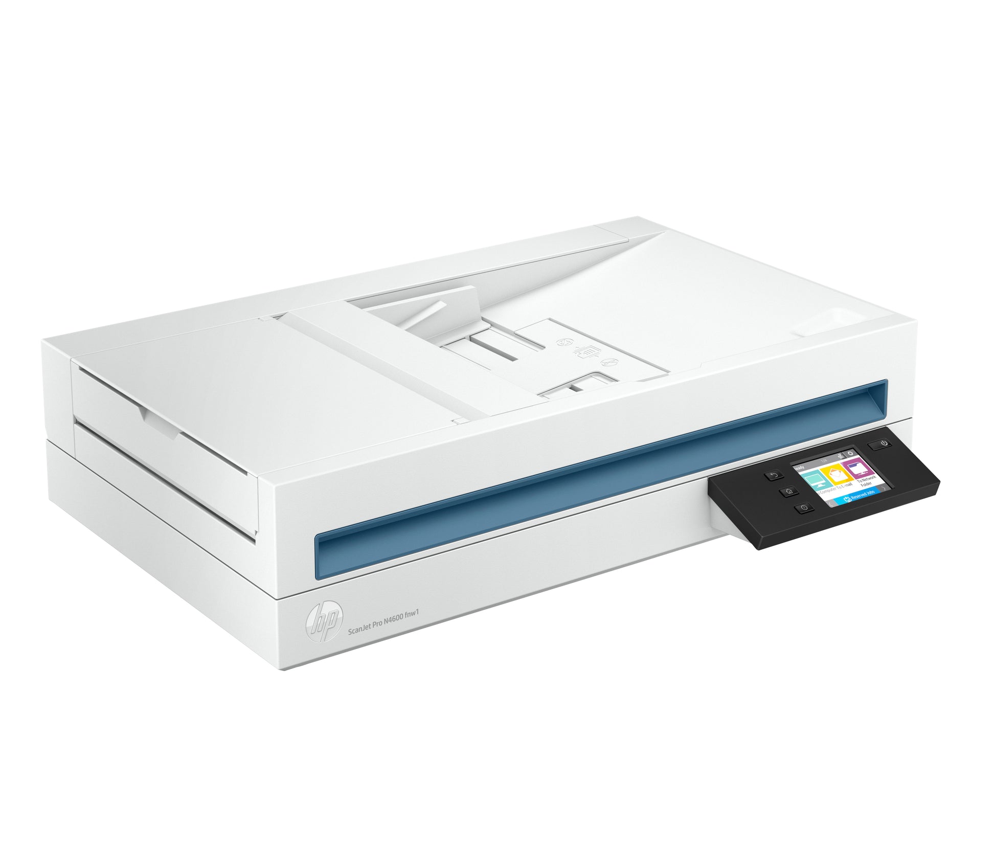 HP ScanJet Pro N4600 fnw1 – Flachbett + ADF, A4, Duplex, 40 Seiten pro Minute, ADF 100 Blatt, WLAN/LAN, 1'200 dpi