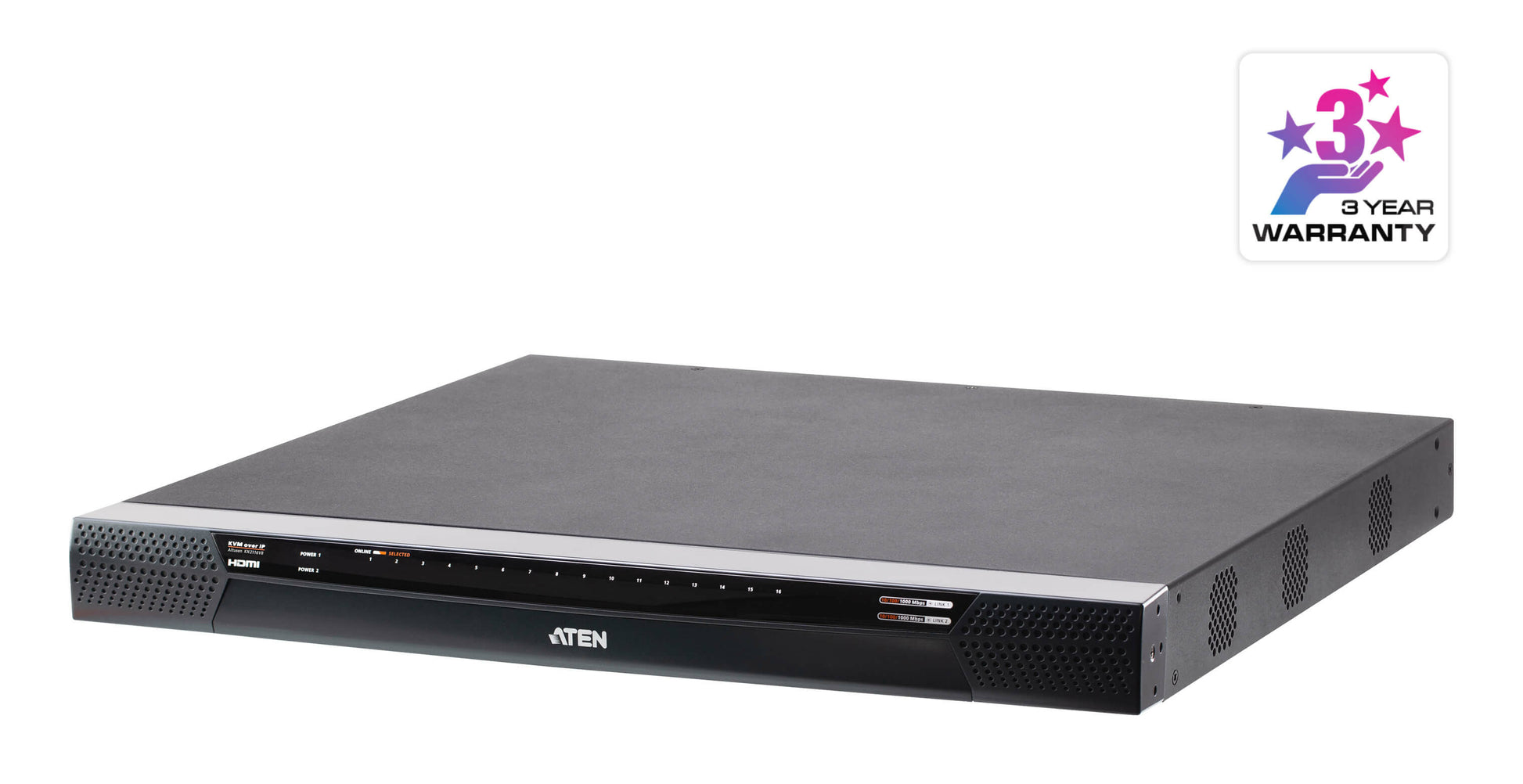 ATEN KN2116VB KVM over IP-Switch – USB-A, 1× HDMI, 1× VGA, GbE, 3,5 mm Audio, für Windows/Mac/Linux