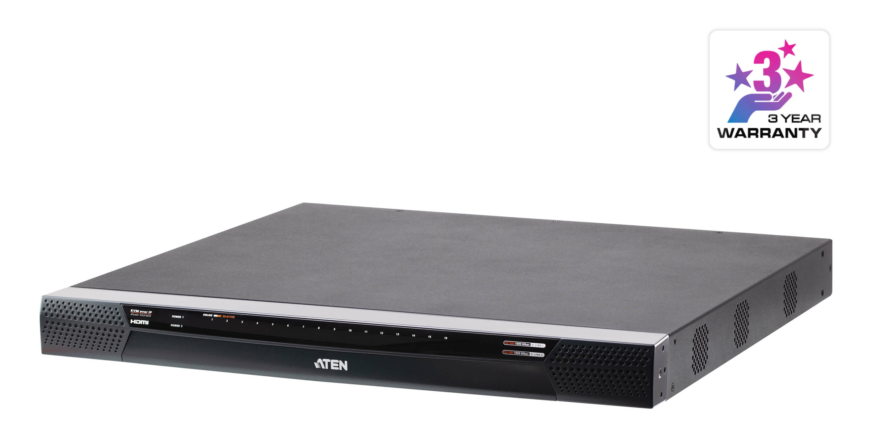 ATEN KN2116VB KVM over IP-Switch – USB-A, 1× HDMI, 1× VGA, GbE, 3,5 mm Audio, für Windows/Mac/Linux