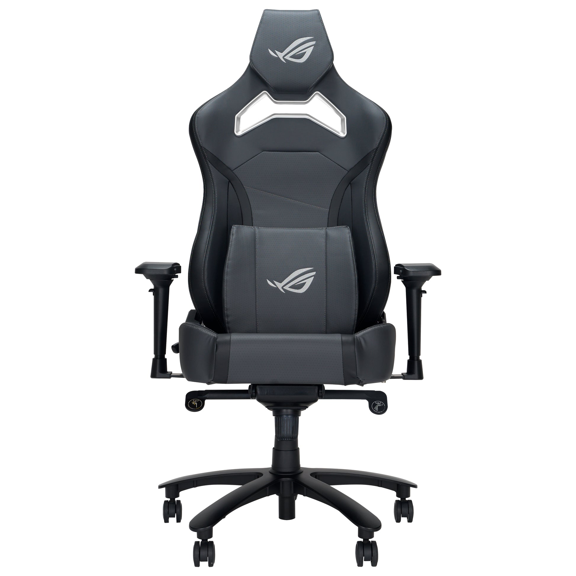 ASUS ROG Chariot X Core Gaming-Stuhl – Schwarz/Grau, 4D-Armlehnen, mit Kopfstütze, Lendenkissen, bis 136 kg