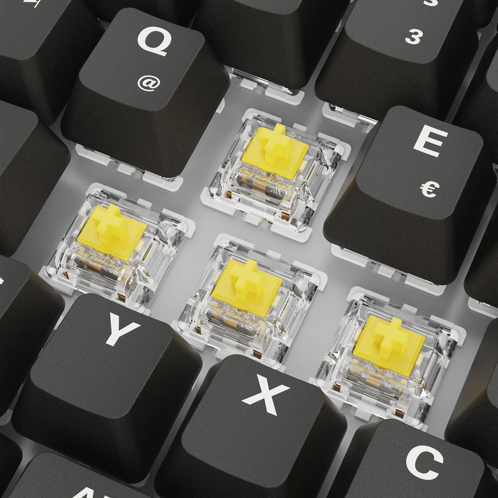 Sharkoon SGK50 S3 PBT – Gaming-Tastatur 75% – Mechanisch, RGB – Verkabelt USB-A – QWERTZ (DE) – Schwarz
