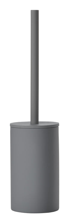 Zone Denmark WC-Bürstenset – Keramik, Grau, Stiel Edelstahl, H 38 cm