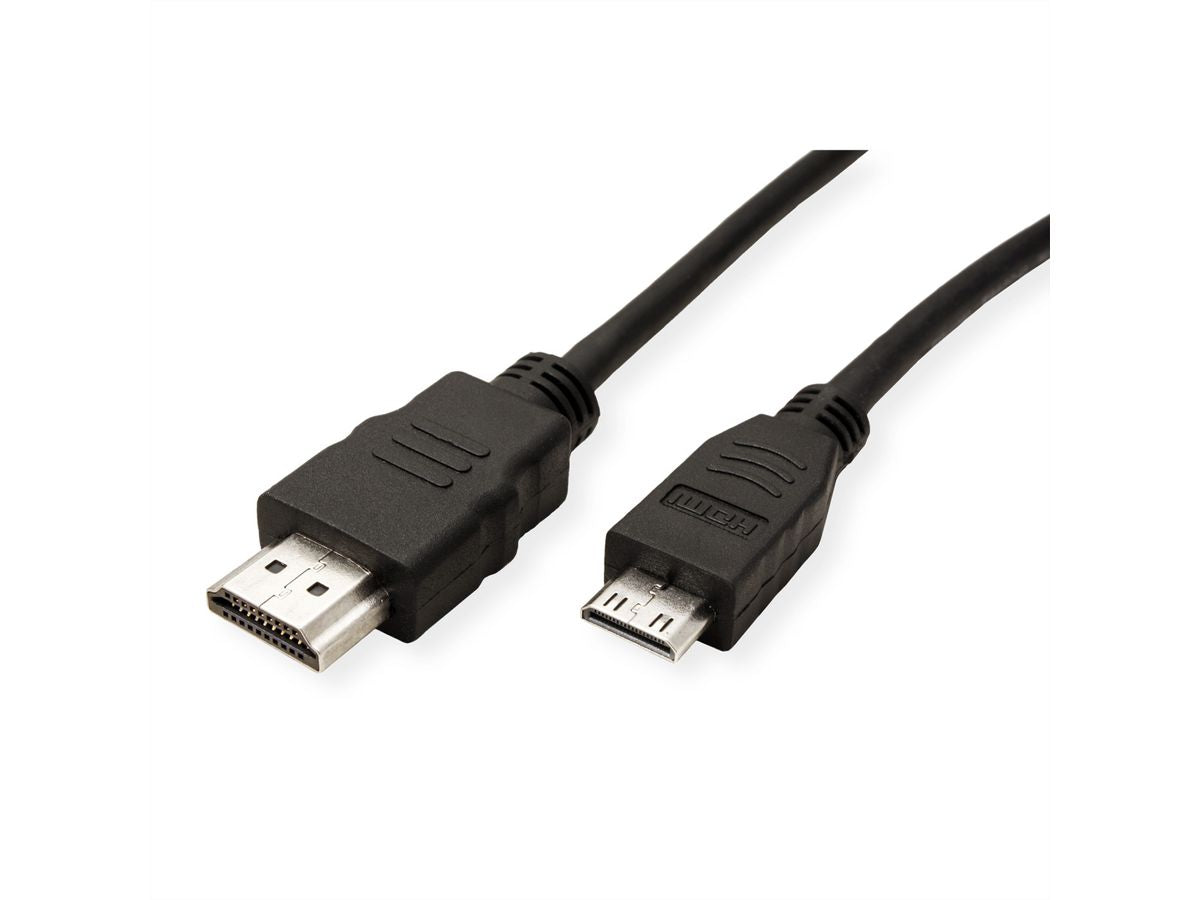 ROLINE GREEN Mini HDMI auf HDMI Kabel HDMI High Speed – 4K 30 Hz – 2 m – ARC, Ethernet