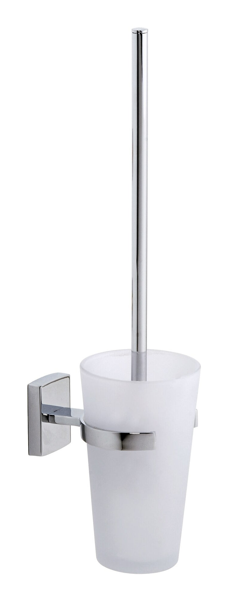 TESA WC-Garnitur – Glas/Chrom, Weiss, selbstklebend, 41,6 × 9,2 × 13,1 cm