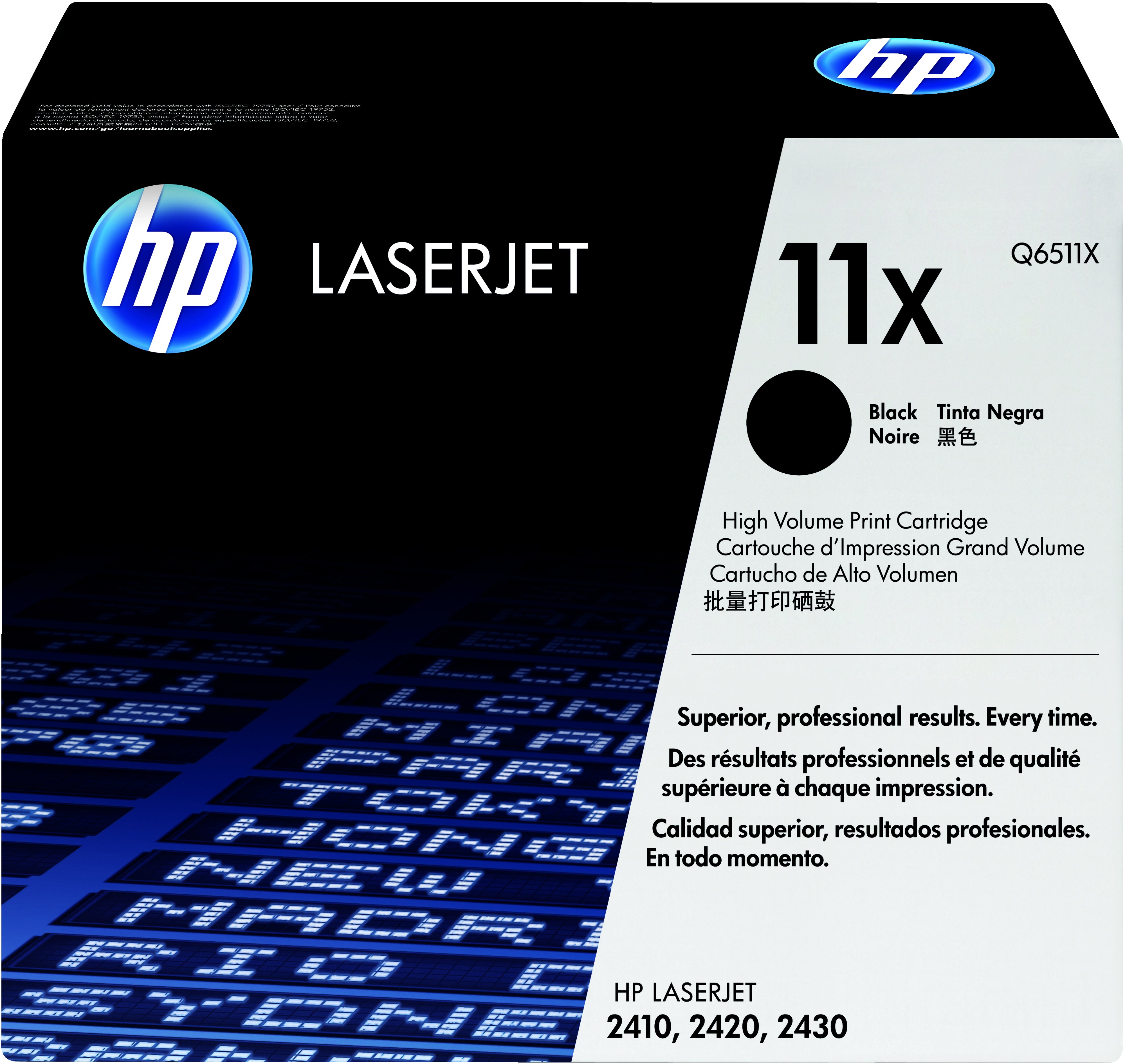 HP Toner Q6511X – Schwarz, 12'000 Seiten – für HP LaserJet 2410/2420/2430 und andere
