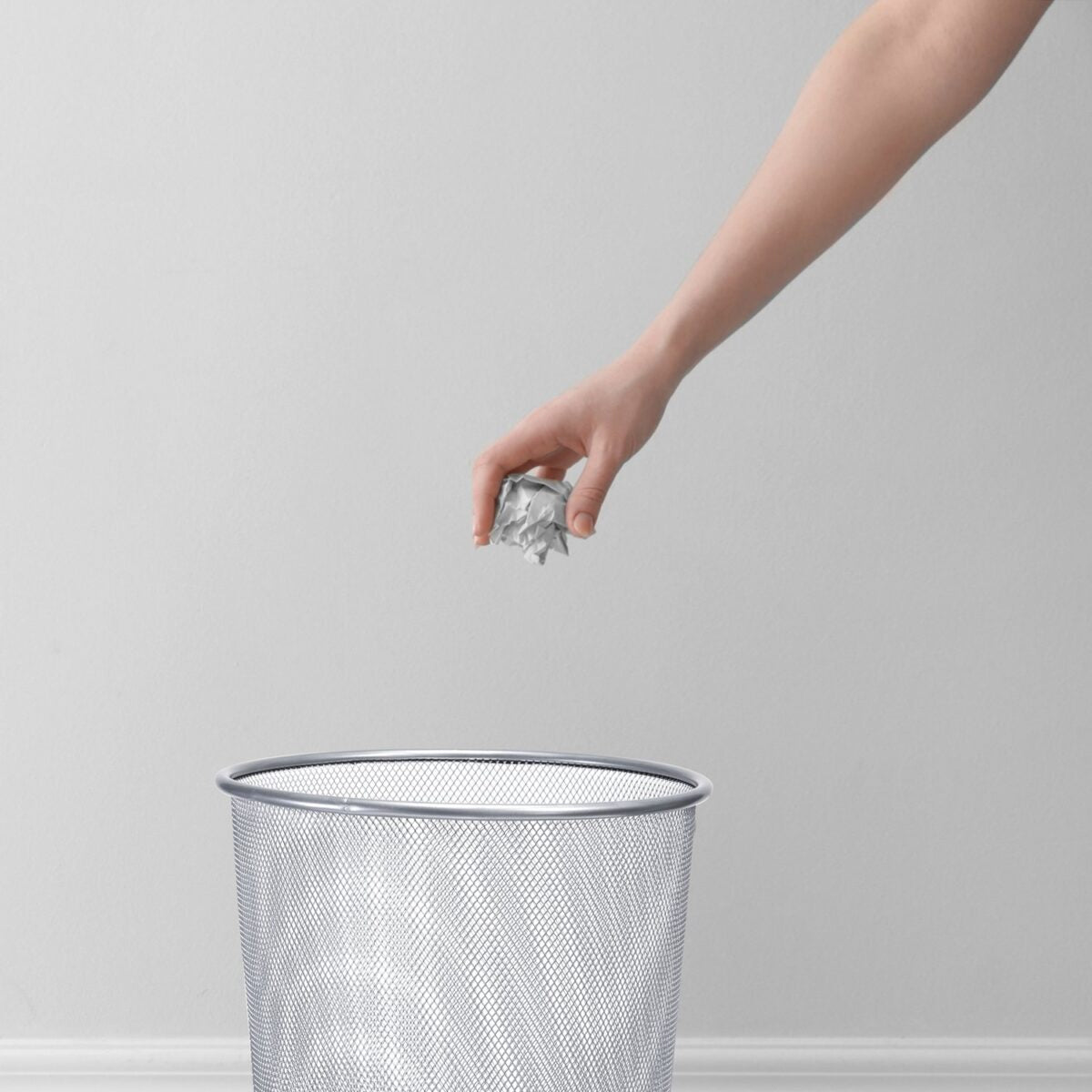 Zeller Present Papierkorb – 12 l – Metall, rund – silber
