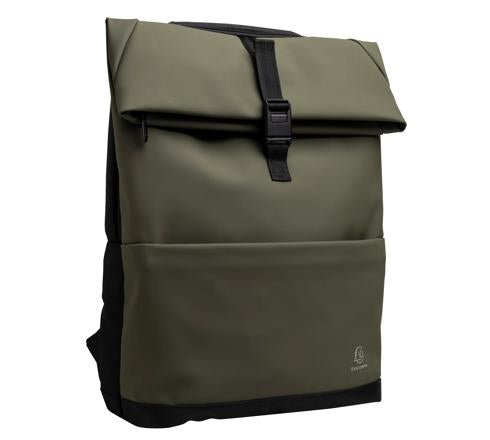 Exacompta Notebook-Rucksack EXACTIVE YOUNG – wasserabweisend, Polyurethan – Khaki, 370 × 460 × 160 mm