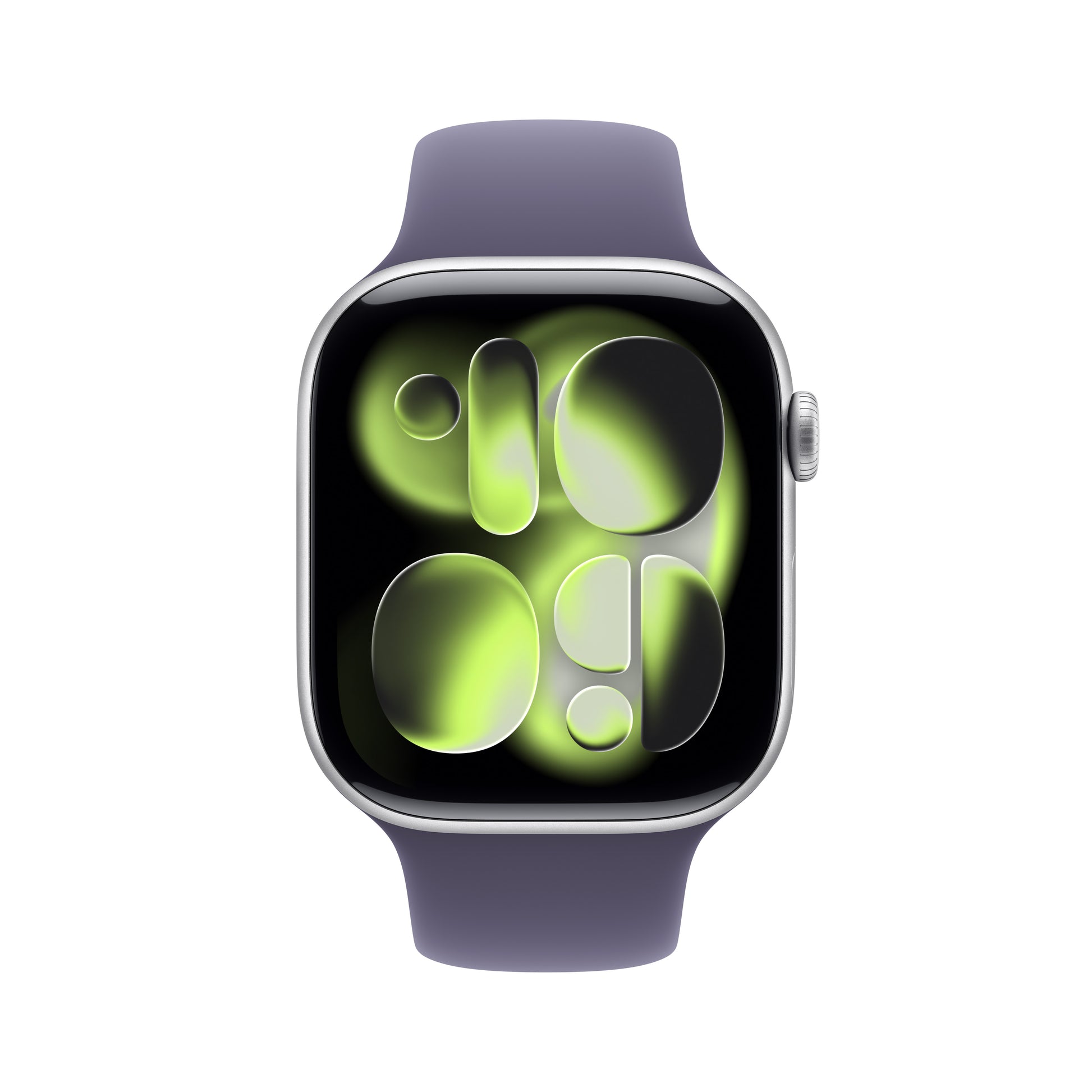 Apple Watch S11 – Smartwatch – 46 mm, LTE, OLED, 50 m, Silber, Purple Fog Sportarmband, M/L
