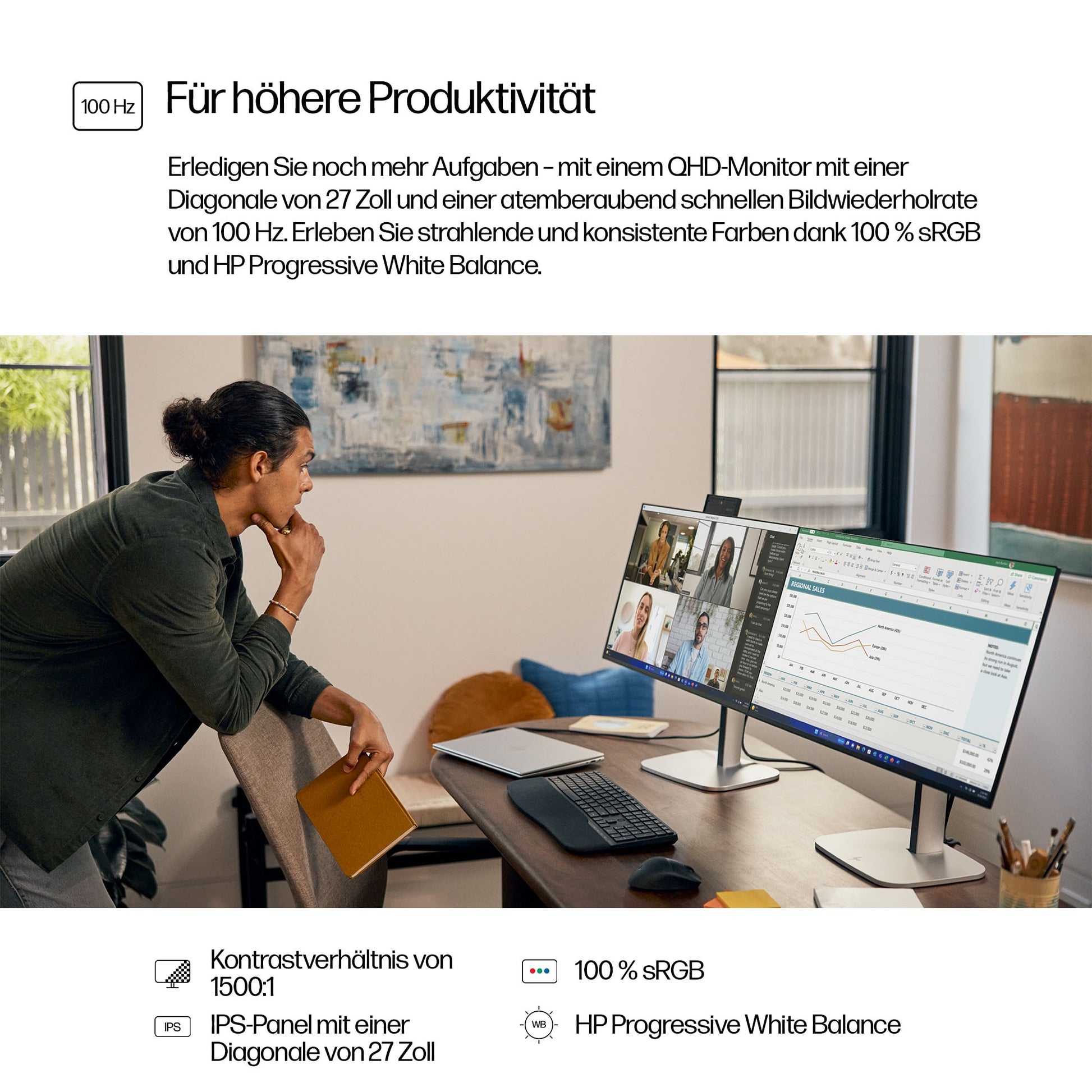HP Serie 5 Pro 27 (527pq) – Monitor, 27" WQHD (2560 × 1440)